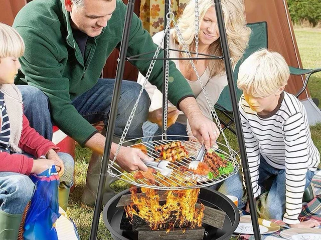 Draagbare barbecue - statief - 160cm hoogte - afbeelding 1 van  4
