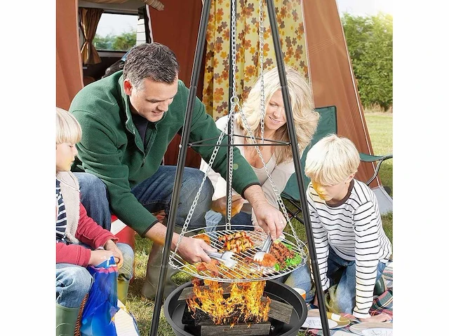 Draagbare barbecue - statief - 160cm hoogte - afbeelding 2 van  4