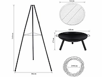 Draagbare barbecue - statief - 160cm hoogte - afbeelding 4 van  4