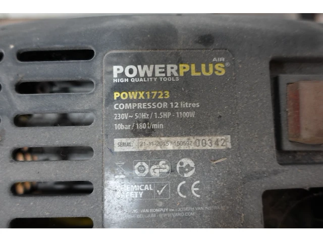 Draagbare compressor powerplus - afbeelding 2 van  2