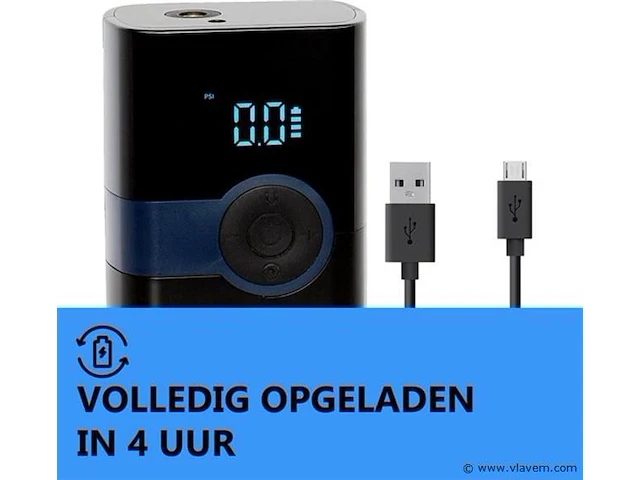 Draagbare compressor/powerbank tot 3bar - afbeelding 4 van  5
