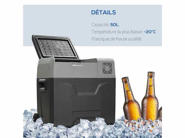 Draagbare koeler vriezer compressiekoeler - 50 l - afbeelding 4 van  6