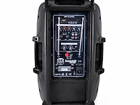 Draagbare luidspreker - 900 watt bleutooth - usb - karaoke - 2 microfoons - afbeelding 2 van  4