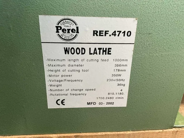 Draaibank perel type model ref. 4710 - afbeelding 6 van  7
