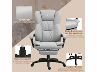Draaibare bureaustoel met voetensteun, hoofdsteun, massagefunctie, synthetisch leer, 68,5x68,5x113-121cm - afbeelding 8 van  8