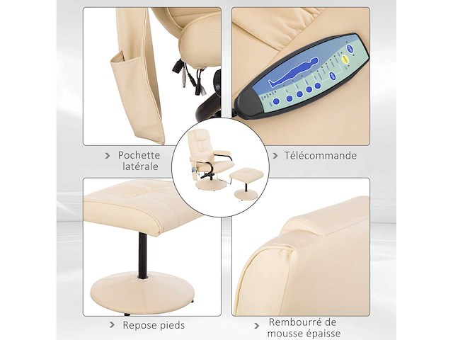 Draaibare elektrische massage- en ontspanningsstoel - afbeelding 7 van  8