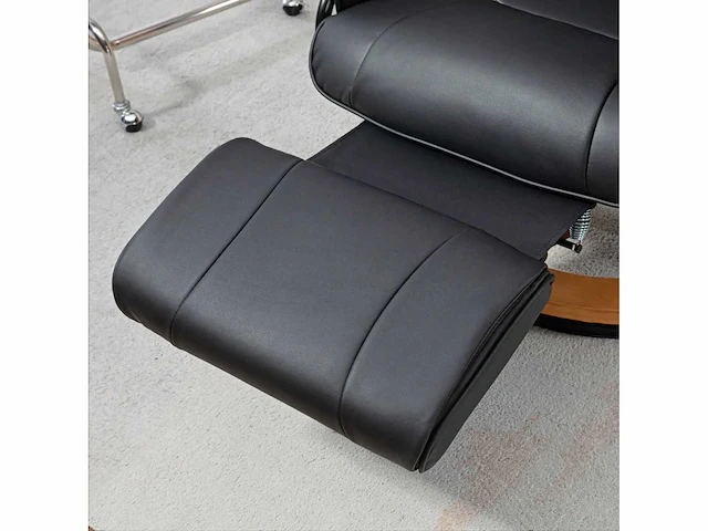 Draaibare relaxfauteuil, tot 150 kg, kunstlederen bekleding, stalen frame, zwart - afbeelding 8 van  9