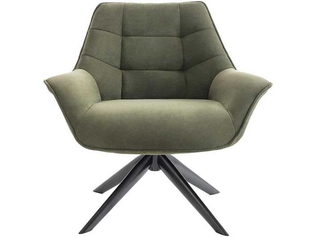 Draaifauteuil in kaki stof - afbeelding 3 van  8