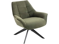 Draaifauteuil in kaki stof - afbeelding 4 van  8