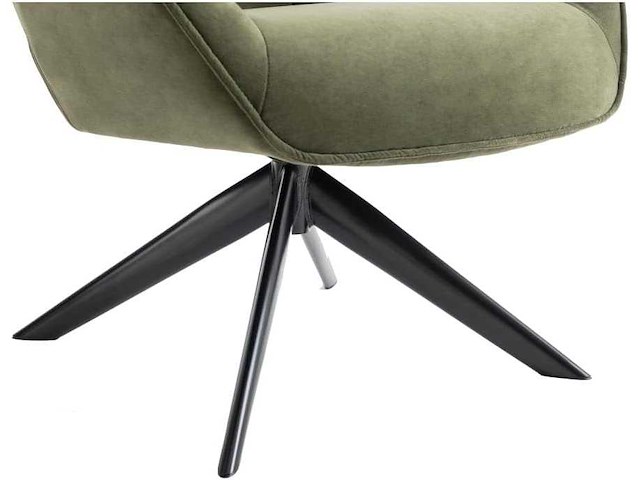 Draaifauteuil in kaki stof - afbeelding 6 van  8