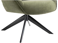 Draaifauteuil in kaki stof - afbeelding 6 van  8