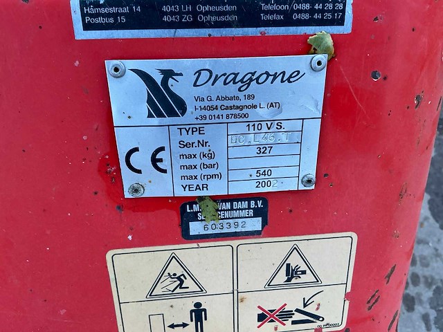 Dragone 110 vs gedragen snoeihout versnipperaar - afbeelding 5 van  5