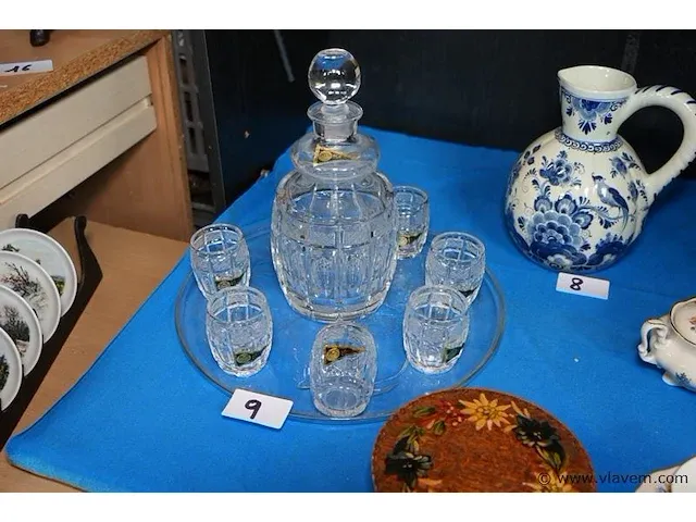 Drankenset in kristal - afbeelding 1 van  1