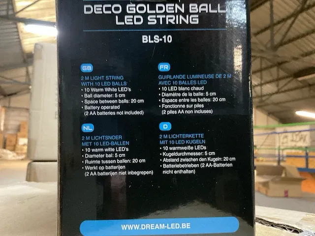 Dreamled bls-10 2m lichtsnoer met 10 led-ballen feestverlichting (12x) - afbeelding 4 van  5