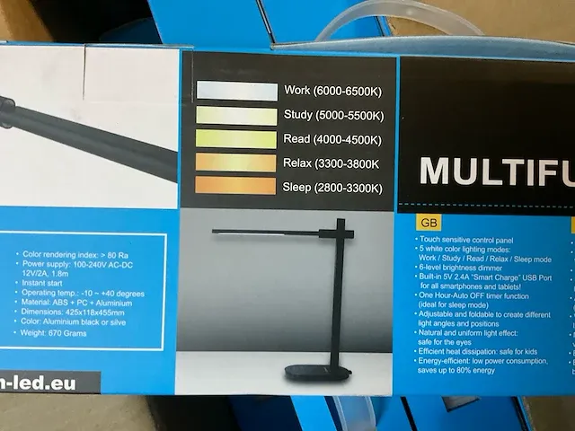 Dreamled dal-20 aluminum desk light bureaulamp (12x) - afbeelding 4 van  6