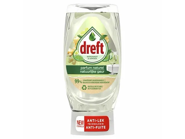 Dreft naturals afwasmiddel bergamot & ginger 370 ml - afbeelding 1 van  3