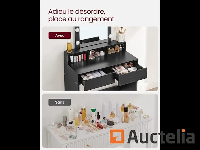 Dressing tafel, led-spiegel met instelbare helderheid - afbeelding 5 van  7