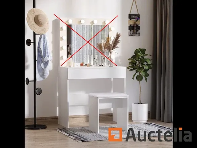 Dressing tafel set met kruk (zonder de spiegel) - afbeelding 1 van  3