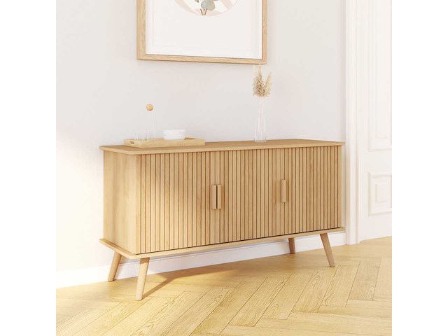 Dressoir - 3 deuren met lamelleneffect l110cm - afbeelding 2 van  9