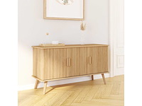 Dressoir - 3 deuren met lamelleneffect l110cm - afbeelding 2 van  9