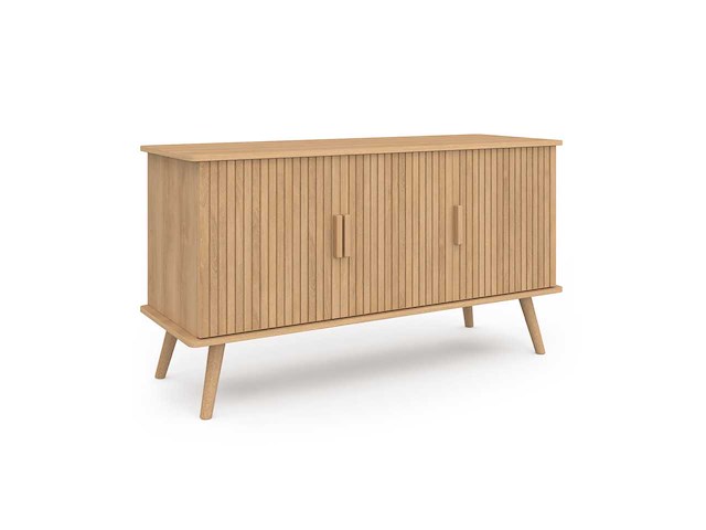 Dressoir - 3 deuren met lamelleneffect l110cm - afbeelding 5 van  9