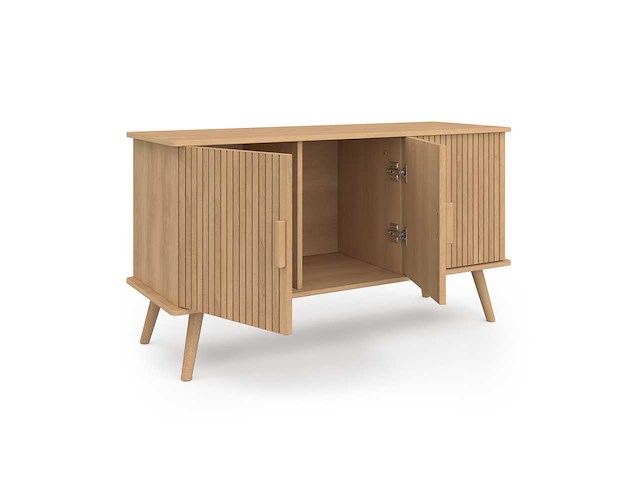 Dressoir - 3 deuren met lamelleneffect l110cm - afbeelding 6 van  9