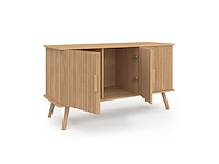 Dressoir - 3 deuren met lamelleneffect l110cm - afbeelding 6 van  9