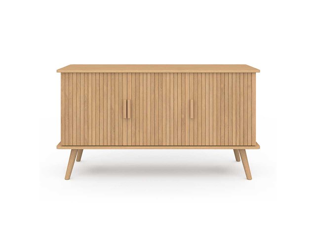 Dressoir - 3 deuren met lamelleneffect l110cm - afbeelding 7 van  9