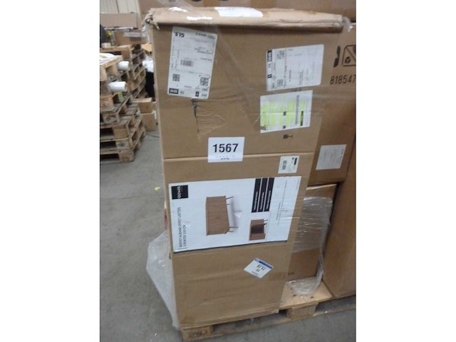 Dressoir - 3 deuren met lamelleneffect l110cm - afbeelding 9 van  9