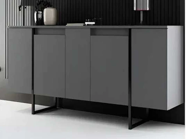 Dressoir - antraciet en zwart - afbeelding 1 van  10