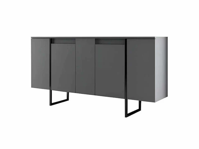 Dressoir - antraciet en zwart - afbeelding 4 van  10