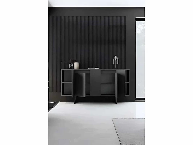 Dressoir - antraciet en zwart - afbeelding 6 van  10
