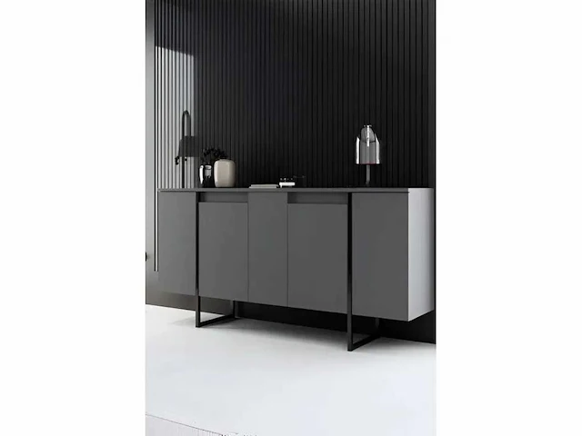 Dressoir - antraciet en zwart - afbeelding 7 van  10