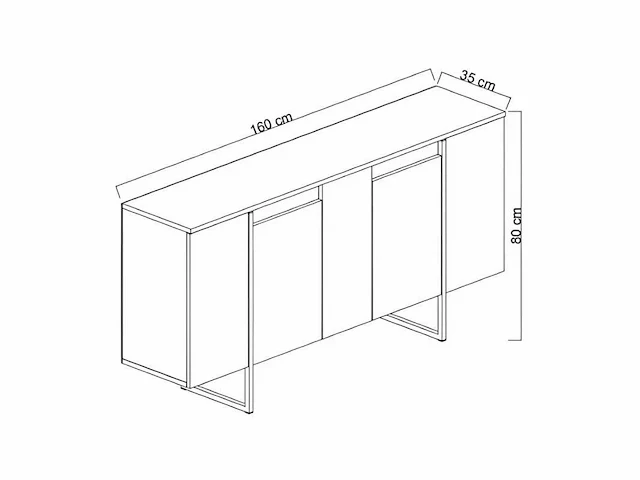 Dressoir - antraciet en zwart - afbeelding 9 van  10