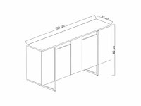 Dressoir - antraciet en zwart - afbeelding 9 van  10