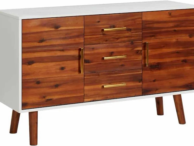 Dressoir - massief acaciahout en mdf - afbeelding 1 van  8