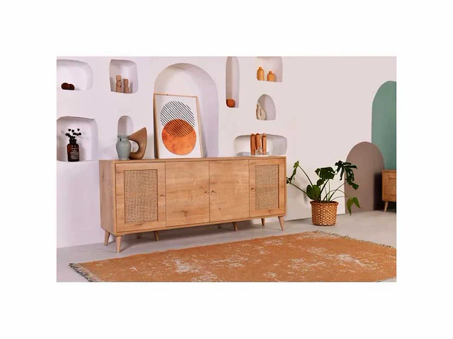 Dressoir - melamine met eiken afwerking - afbeelding 14 van  16