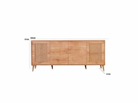 Dressoir - melamine met eiken afwerking - afbeelding 15 van  16