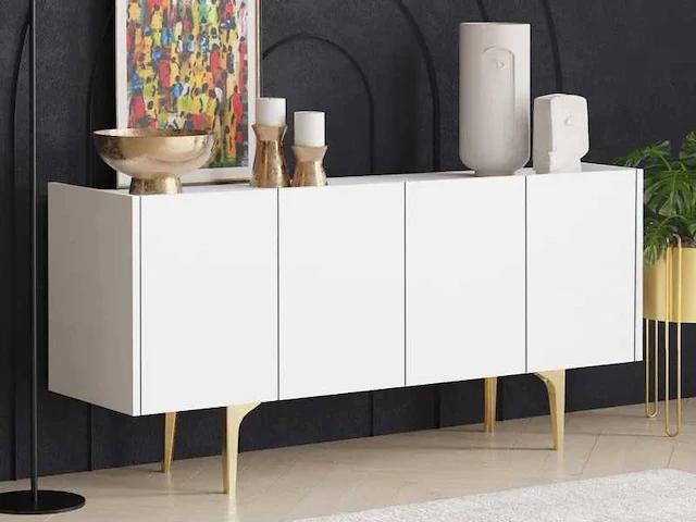 Dressoir - wit en goud - afbeelding 1 van  7