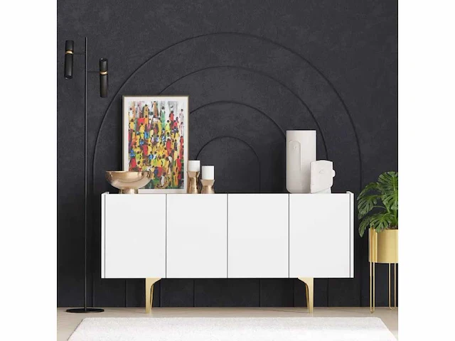 Dressoir - wit en goud - afbeelding 4 van  7