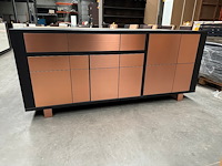 Dressoir eik met inox - koperkleur front - afbeelding 1 van  1