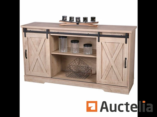Dressoir met 2 schuifdeuren 150x39,5x h 80cm - afbeelding 1 van  1