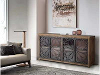 Dressoir met 4 deuren - mango en metaal - afbeelding 15 van  28