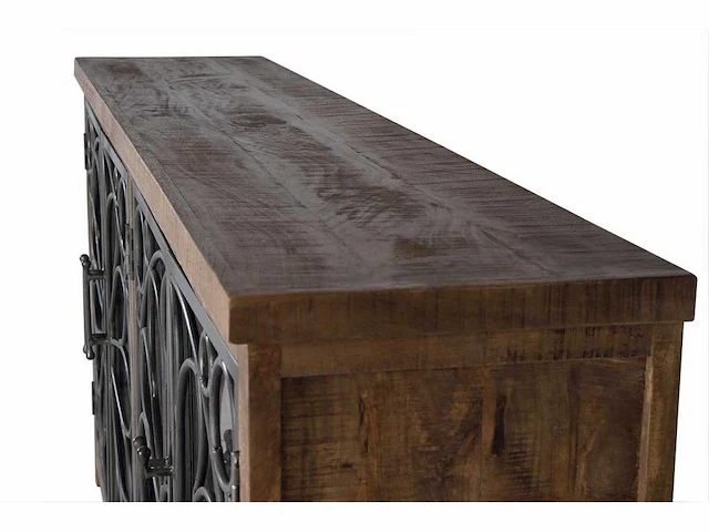 Dressoir met 4 deuren - mango en metaal - afbeelding 17 van  28
