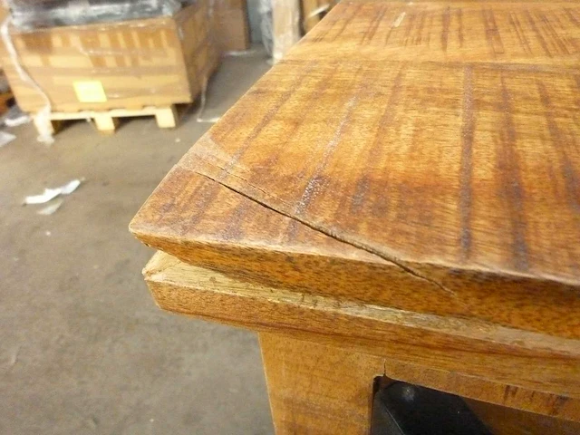 Dressoir met 4 deuren - mango en metaal - afbeelding 9 van  28
