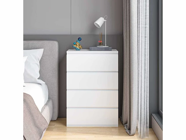 Dressoir met 4 lades - wit - afbeelding 2 van  6