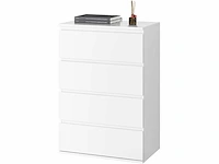 Dressoir met 4 lades - wit - afbeelding 3 van  6
