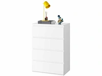 Dressoir met 4 lades - wit - afbeelding 5 van  6