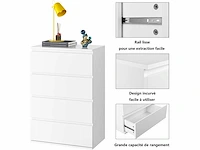 Dressoir met 4 lades - wit - afbeelding 6 van  6