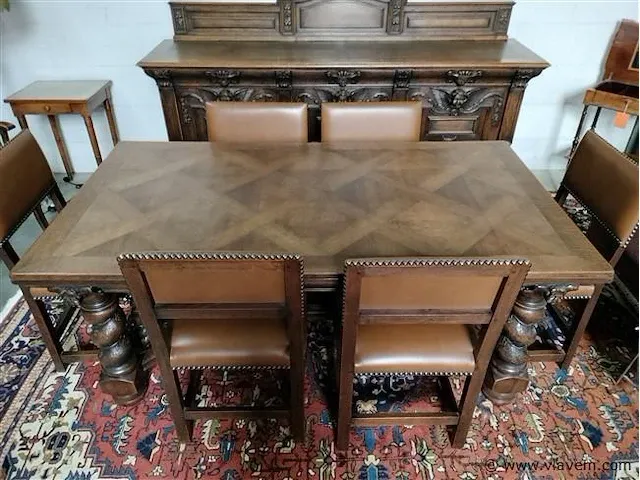 Dressoir,tafel+6 stoelen - afbeelding 4 van  20